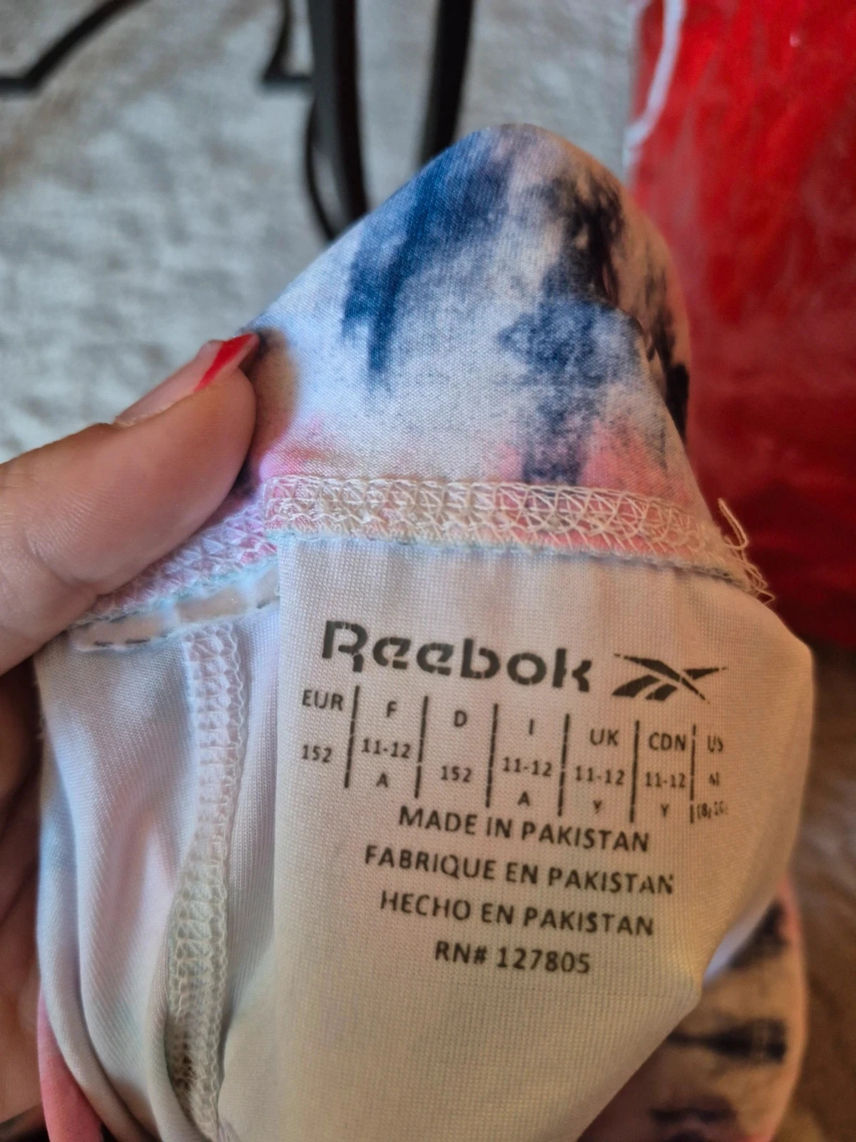 Short ciclista esportivo Reebok tie-dye multicolor – photo 5